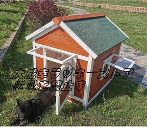 天然杉材 木製 防水ケージ 大型犬 屋外 犬 ハウス 大中犬小屋 100*98*97cm ペットの犬小屋屋外 犬舎