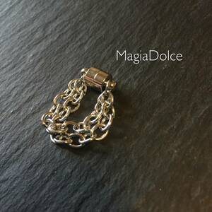 送料無料*MagiaDolce 5651●片耳 マグネットシルバーチェーンピアス シルバーピアス フープピアス シルバーイヤーカフ 銀イヤリング