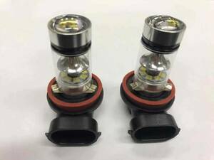 12V バイク　軽自動車　乗用車 超明るい　20w　H8/H11兼用　3030smdチップ20連LED ホワイト　2個セット　フォグ　ハイビームなどに