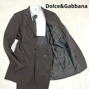 【紳士の風格】445 Dolce&Gabbana ドルチェアンドガッバーナ セットアップスーツ ブラウン 50