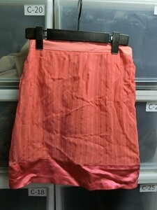 JILLSTUART 台形スカート ストライプ ひざ丈 2 ピンク #091-120179 ジルスチュアート