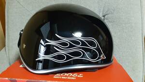 バイク用 ハーフ ヘルメット D`LOOSE　D-356　BLACK FLARE　SAFETY HALF HELMET 125cc以下用 新品未使用