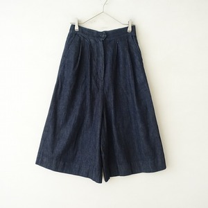 【定価1.6万】サラウェア SARAH WEAR *デニムキュロットパンツ*1インディゴネイビーコットンソフトデニム(2-2406-260)【40G42】