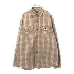 リーバイス 長袖 チェックシャツ XL グレー系 Levi