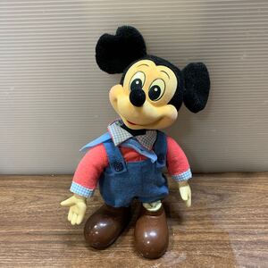 ディズニー ミッキーマウス オルゴール SANKYO Disney 日本製 レトロ ぬいぐるみ 人形 当時物 (K6