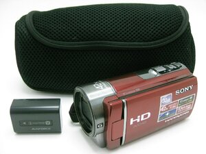 ★ハローカメラ★4523 SONY HDR-CX180 HDDカメラ【32GB】(撮影.記録.再生OK)レッド【本体とバッテリーのみ】 動作品 即決あり