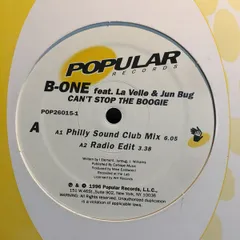 米12" B-One Cant Stop The Boogie POP260151 Popular Records /00250