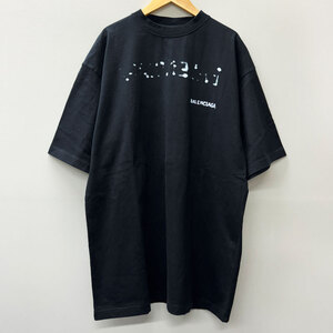 【HA995】中古　BALENCIAGA バレンシアガ　HAND DRAWN BALENCIAGA Large Fit T-Shirt Tシャツ　半袖　641675 TOVO5 1070　黒　メンズ S