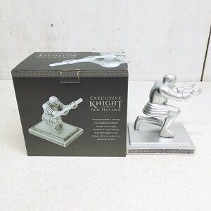 EXECUTIVE KNIGHT PEN HOLDER 騎士 ペンホルダー ペン立て フィギュア 中古