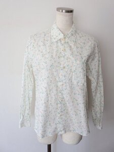 【送料込】YAECA WRITE　92151 BUTTON SHIRT DEMI リバティボタンシャツ　Sサイズ　オフホワイト グリーン イエロー他　可愛い　6447809