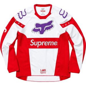 希少★新品本物【赤★M】★Fox Racing Moto Jersey Top フォックスレーシング モト ジャージ 正規店購入 シュプリーム 限定 Supreme 2018SS