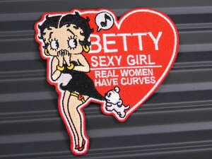 ◆送料\110◆【Betty Boop・ベティちゃん④】※《アイロン刺繍ワッペン》　アメリカン雑貨　刺繍ワッペン　アイロンワッペン