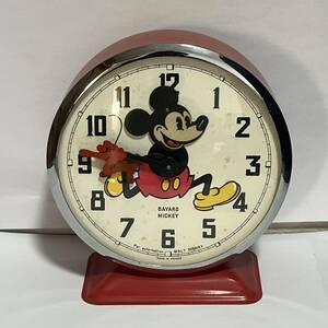 希少　1960年代　フランス製　デッドストック　BAYARD MICKEY MOUSE 　置時計　目覚まし時計　ウォルトディズニー　当時物