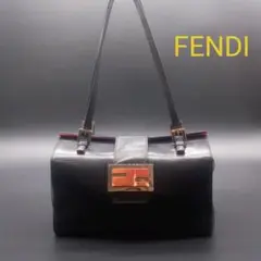 ⭐良品⭐FENDI レザーBOX型 ハンドバッグ