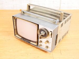 (RS-7) SONY ソニー TRANSISTOR TV RECEIVER 5-202 トランジスタテレビ 白黒 当時物 ※ジャンク＠60(1)