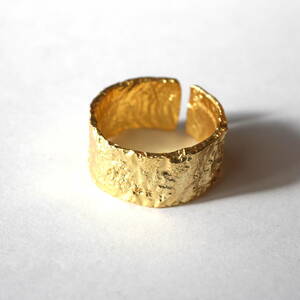 【新品】D-18(G)ゴールドカラー シルバー925 リング サイズ調整可能 ペア 指輪 重ね付け GOLD フリーサイズ メンズ レディース 6/12