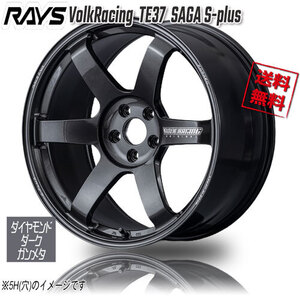 RAYS VolkRacing TE37 SAGA S-plus ダイアモンドDガンメタ MM 17インチ 4H100 7J+45 1本 65 送料無料