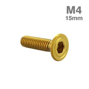 M4×15mm P0.7 皿ボルト フラット ステンレス ゴールド カウル スクリーン フェンダー ロードバイク カスタム 1個 TR1001