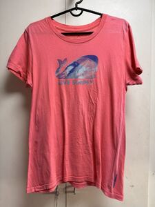 送料格安！希少良品★パタゴニアTシャツクジラレディースMサイズメイドインUSA！★古着ファッションサーフィン登山トレランマラソン