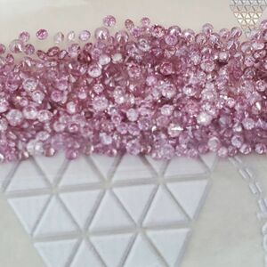 10 ピース 0.005 ct 合計 約 0.05 ct Intense Purplish Pink ±SI1 天然 ピンク ダイヤモンド メレ 量り売り 品