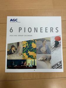 2025年　令和7年　壁掛けカレンダー　AGC　絵画　画家 　6PIONEERS　日本画　洋画　30×30