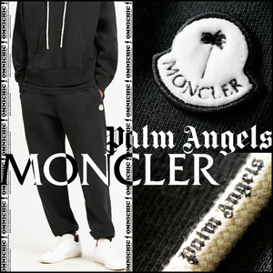 23-24AW■新品99,000円【MONCLER GENIUS PALM ANGELS】モンクレールジーニアスパームエンジェルスロゴスウェットジョガーパンツXS/72～82cm