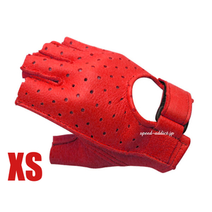 CHURCHILL GLOVE PUNCHING FINGERLESS OTA RED XS/チャーチルグローブパンチングフィンガーレス赤レッド春用春夏用サマーグローブ女性用usa