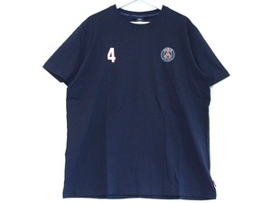 未使用品！ PARIS SAINT GERMAIN　パリ サンジェルマン　Tシャツ　コットン メンズ ・XXL ネイビー kz4612205213