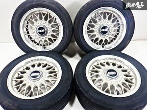 希少 当時物！！ BBS イスズ いすゞ 純正OP オプション JR120 JR130 ピアッツァ 14インチ 6J +24 PCD 100 4H タイヤホイール 4本 棚33C