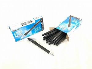 送料無料【米軍放出品】未使用品 ノック式ボールペン 12本入×2箱 細字(0.7mm) 黒/ブラック SKILCRAFT (コン) ☆BE20FK-W#24