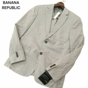 【新品 未使用】 BANANA REPUBLIC バナナリパブリック 通年 麻 リネン★ ヘリンボーン テーラード ジャケット Sz.36　メンズ　A4T02916_3#O