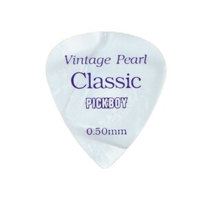 PICKBOY GP-14/05 Vintage Classic White Pearl 0.50mm ギターピック×10枚