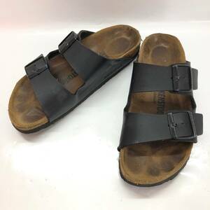 □BIRKENSTOCK サンダル 38/24.5cm 黒 ビルケンシュトック アリゾナ メンズ レディース ドイツ製 複数落札同梱OK B231102-301