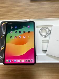 【数回のみ使用】 11インチiPad Pro(M4) Wi-Fi 256GB MVV93J/A シルバー Apple バッテリー最大容量100%