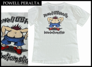 送無 希少 USA製 90s ビンテージ POWELL PERALTA パウエルペラルタ 両面 プリント Tシャツ old skate santa cruz zorlac independent 白 S 