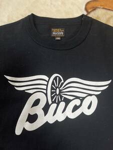 ■　THE REAL McCOY’S　BUCO　ブコ　前後両面プリント　半袖　Tシャツ　サイズ36　個人保管　新品未使用　　　　　送料370円～