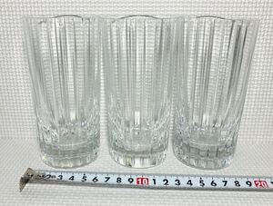 KGNY4786 Baccarat バカラ タンブラー クリスタル ハーモニー コップ グラス ヴィンテージ アンティーク 3点セット