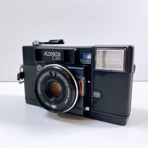 364【中古】Konica C35 AF KONICA HEXANON 38mm F2.8 コニカ コンパクトフィルムカメラ ヴィンテージカメラ 昭和レトロ 動作未確認 現状品