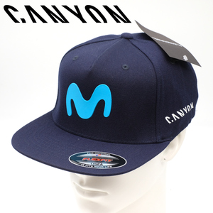 新品未使用！正規品 CANYON Movistar Flexfit Cap キャップ ネイビー フリーサイズ キャニオン ロードバイク モビスターチーム AEROAD