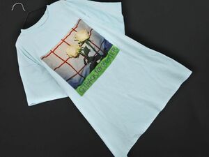 jouetie ジュエティ プリント 切替 Tシャツ sizeM/水色 ■◆ ☆ eeb4 レディース