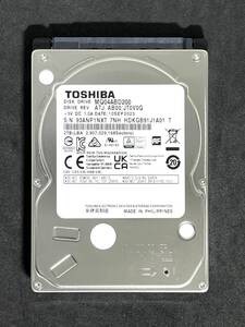  ★ 2TB ★　TOSHIBA / MQ04ABD200 【使用時間：104ｈ】2023年製　稼働極少 2.5インチ内蔵HDD 9.5mm/SATA/5400rpm[管理■1NXT]