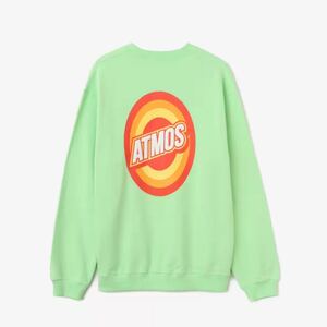 atmosロゴスウェットシャツXL Circle Gradient Logo Sweatshirt GREEN アトモストレーナー ライトグリーン