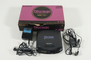 SONY D-145 Discman ソニー CD COMPACT PLAYER 本箱 付属品付き_AJI_B0830-J010