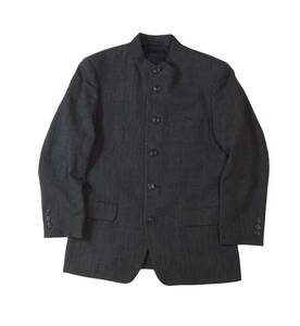 ISSEY MIYAKE MEN イッセイミヤケメン スタンドカラー ジャケット テーラードジャケット ダークグレー系 ウール メンズ S 