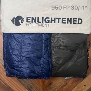 ENLIGHTENED EQUIPMENT Revelation 950F 30°（-1°）Navy スリーピングキルト UL ウルトラライト ブルー