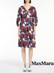 新品56%OFF　マックスマーラ　Max Mara　デザインワンピース　ワイン　Lサイズ　【送料無料】