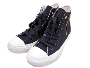 CONVERSE コンバース 1SC270 キャンバス ゴールドジップ ハイカット スニーカー size23/黒 ■■ ☆ ejb6 レディース