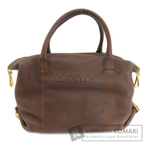 LOEWE ロエベ ロゴ ハンドバッグ レザー レディース 中古