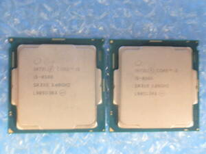 [R077]BIOS確済 Intel Core i5-8500 2個セット SR3XE 3.0GHz LGA1151