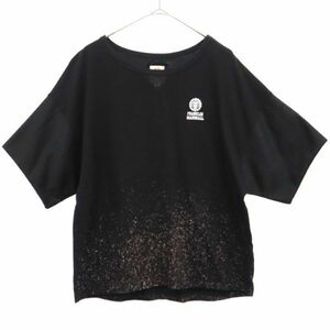 フランクリンマーシャル イタリア製 ロゴ 半袖 Tシャツ S ブラック系 FRANKLIN&MARSHALL クルーネック メンズ